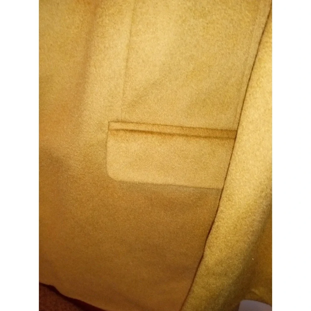 Pure Cashmere Blazer Sports Coat Suit Jacket Three Button Men's size‎ 43 L Brown